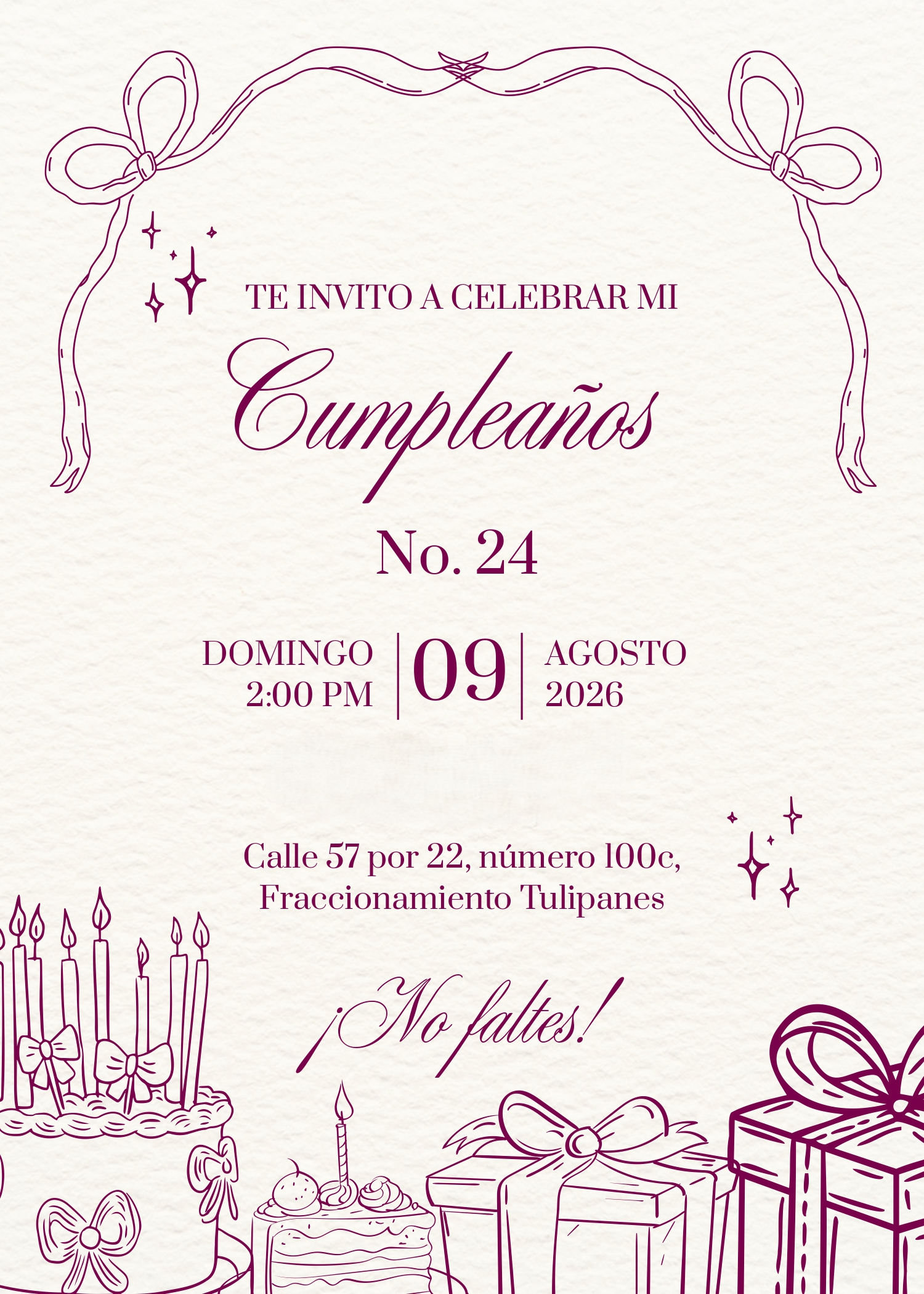 Invitación de Cumpleaños